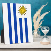 Flagge Uruguays Fotoplatte (Seite)