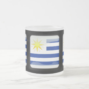 Flagge Uruguays Mattglastasse