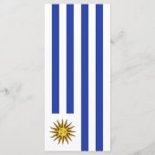 Flagge Uruguays Menükarte (Rückseite)