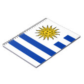 Flagge Uruguays Notizblock (Linke Seite)