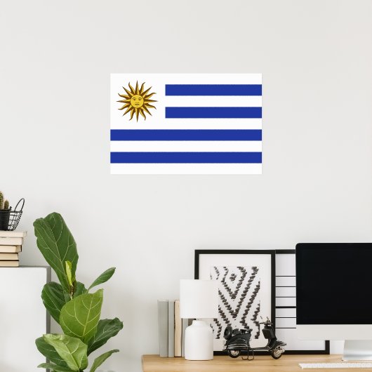 Flagge Uruguays Poster (Heimbüro)