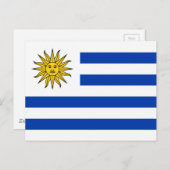 Flagge Uruguays Postkarte (Vorne/Hinten)