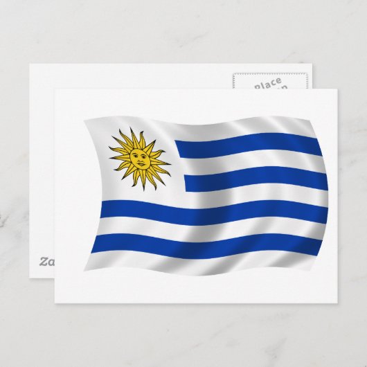 Flagge Uruguays Postkarte (Vorne/Hinten)