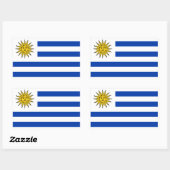 Flagge Uruguays Rechteckiger Aufkleber (Blatt)