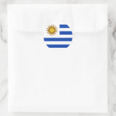 Flagge Uruguays Runder Aufkleber (Tasche)