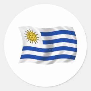 Flagge Uruguays Runder Aufkleber