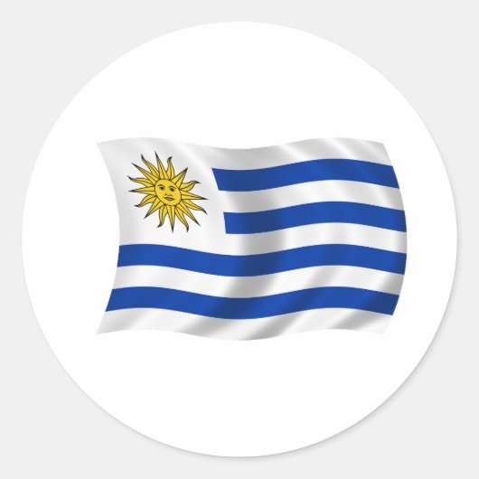 Flagge Uruguays Runder Aufkleber (Vorderseite)