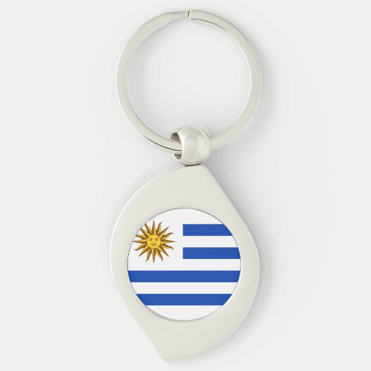 Flagge Uruguays Schlüsselanhänger (Vorderseite)