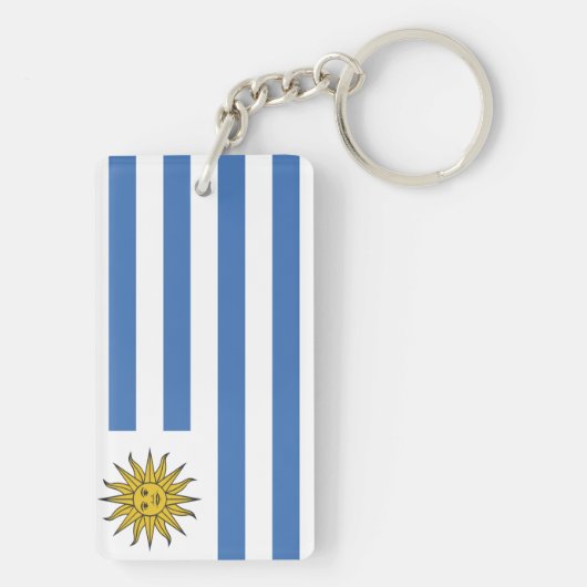 Flagge Uruguays Schlüsselanhänger (Rückseite)