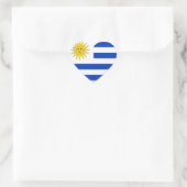 Flagge Uruguays (Uruguay) Herz-Aufkleber (Tasche)