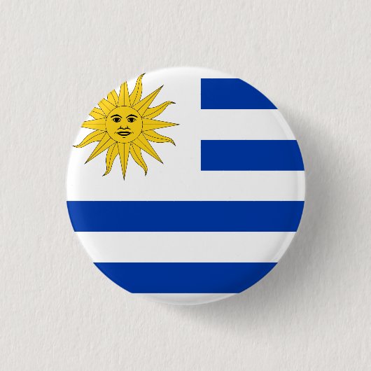 Flagge Uruguays (Uruguayan) Button (Vorderseite)