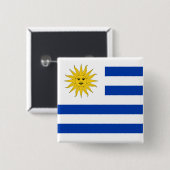 Flagge Uruguays (Uruguayan) Button (Vorne & Hinten)