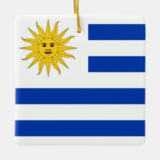 Flagge Uruguays (Uruguayan) Keramikornament (Vorderseite)