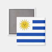 Flagge Uruguays (Uruguayan) Magnet (Vorderseite/Rückseite)
