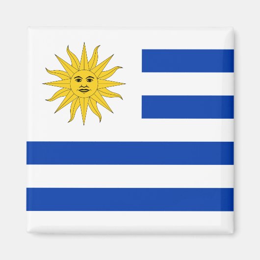 Flagge Uruguays (Uruguayan) Magnet (Vorne)