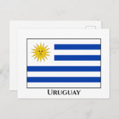 Flagge Uruguays (Uruguayan) Postkarte (Vorne/Hinten)