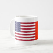 Flagge US Kanada Kaffeetasse (Vorderseite Links)