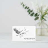 ** Flagge USA American Eagle Schwarz-weiß Simple Visitenkarte (Stehend Vorderseite)