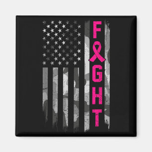 Flagge USA Brustkrebs-Bewusstseins-Kämpferin Magnet