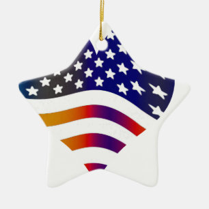Flagge USA Herz Liebe amerikanisch Ehre Truppen St Keramikornament