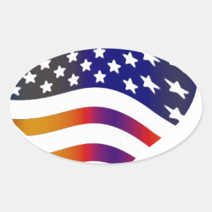 Flagge USA Herz Liebe amerikanisch Ehre Truppen St Ovaler Aufkleber