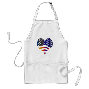 Flagge USA Herz Liebe amerikanische Ehre Truppen S Schürze