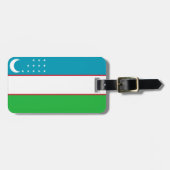 Flagge Usbekistan einfacher Identifikation Gepäckanhänger (Vorderseite horizontal)