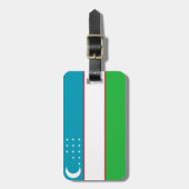 Flagge Usbekistan einfacher Identifikation Gepäckanhänger (Vorderseite vertikal)