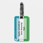 Flagge Usbekistan einfacher Identifikation Gepäckanhänger (Rückseite vertikal)