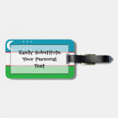 Flagge Usbekistan einfacher Identifikation Gepäckanhänger (Rückseite horizontal)