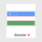 Flagge Usbekistans Aufkleber (Blatt)