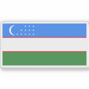 Flagge Usbekistans Aufkleber