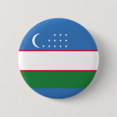 Flagge Usbekistans Button (Vorderseite)