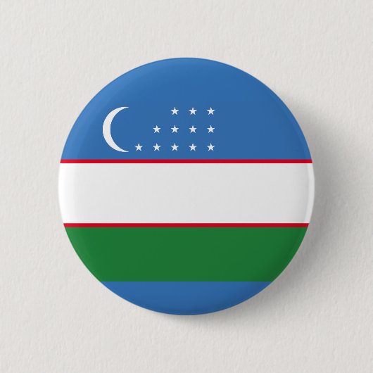 Flagge Usbekistans Button (Vorderseite)