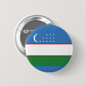 Flagge Usbekistans Button (Vorne & Hinten)