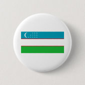 Flagge Usbekistans Button (Vorderseite)