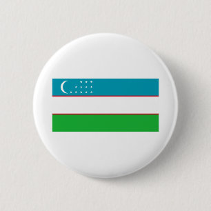 Flagge Usbekistans Button