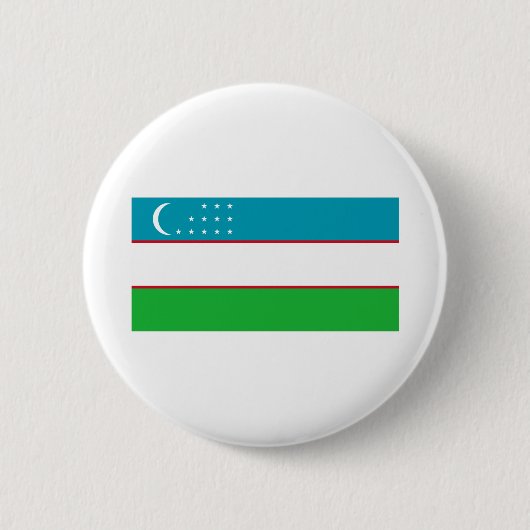 Flagge Usbekistans Button (Vorderseite)