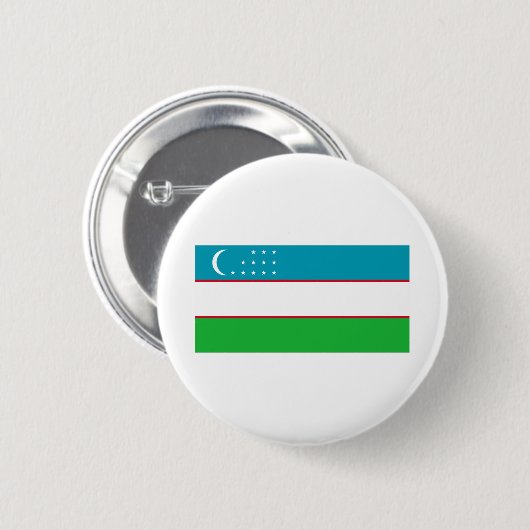 Flagge Usbekistans Button (Vorne & Hinten)