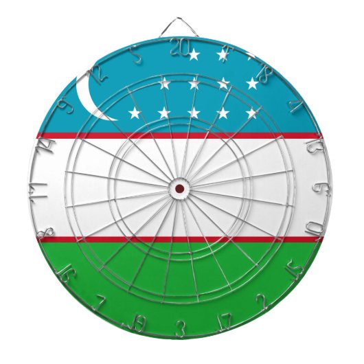 Flagge Usbekistans Dartscheibe (vorne)