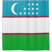 Flagge Usbekistans Duschvorhang (Vorderseite)