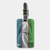 Flagge Usbekistans Gepäckanhänger (Vorderseite vertikal)