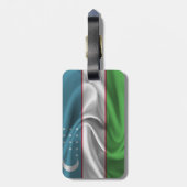 Flagge Usbekistans Gepäckanhänger (Rückseite vertikal)