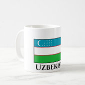 Flagge Usbekistans Kaffeetasse (Vorderseite Links)