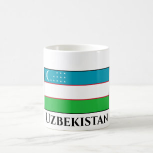 Flagge Usbekistans Kaffeetasse