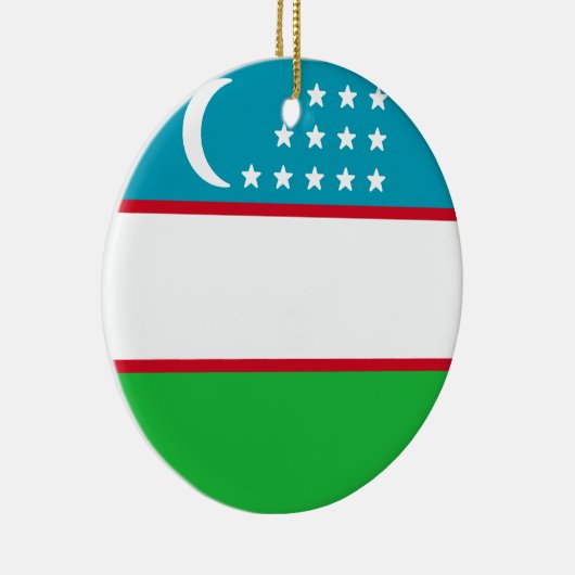 Flagge Usbekistans Keramik Ornament (Rechts)