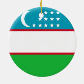 Flagge Usbekistans Keramik Ornament (Hinten)
