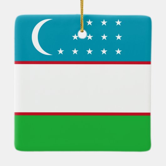 Flagge Usbekistans Keramikornament (Rückseite)