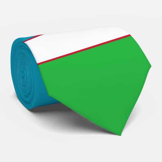 Flagge Usbekistans Krawatte (Gerollt)