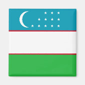Flagge Usbekistans Magnet (Vorne)